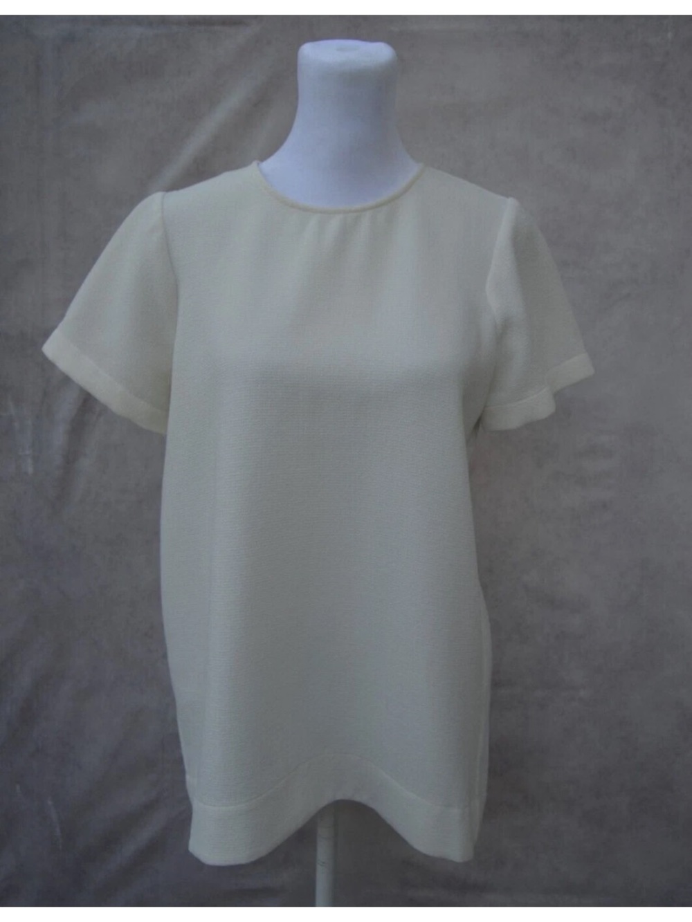 Madewell Women's XS Top Ivory Textured Short Sleeve
